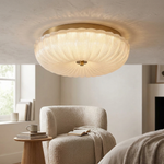 Textured Glass Ceiling Light for Low Ceilings