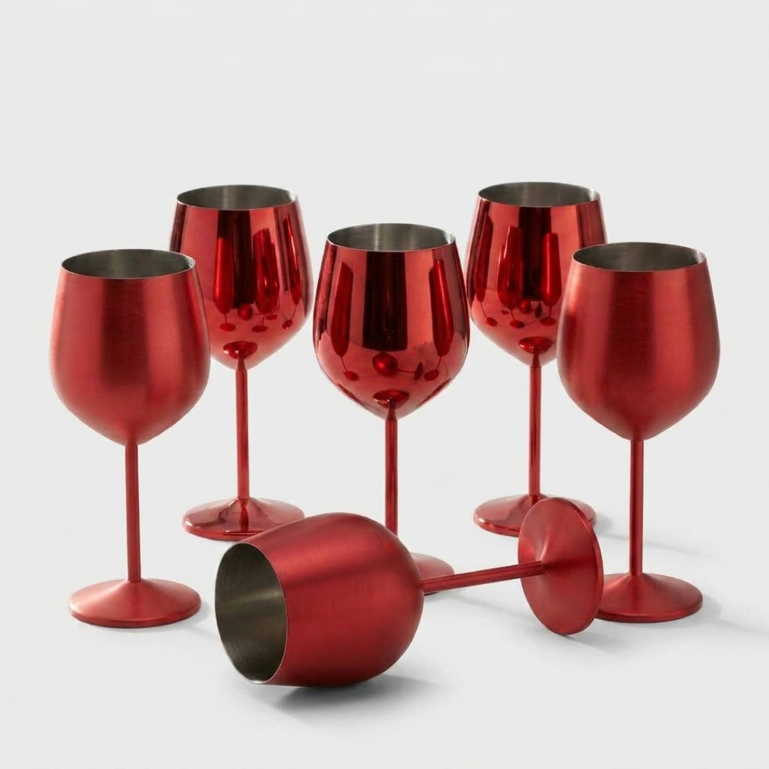 Insulated Steel Wine Goblet Keeps Drinks Chilled