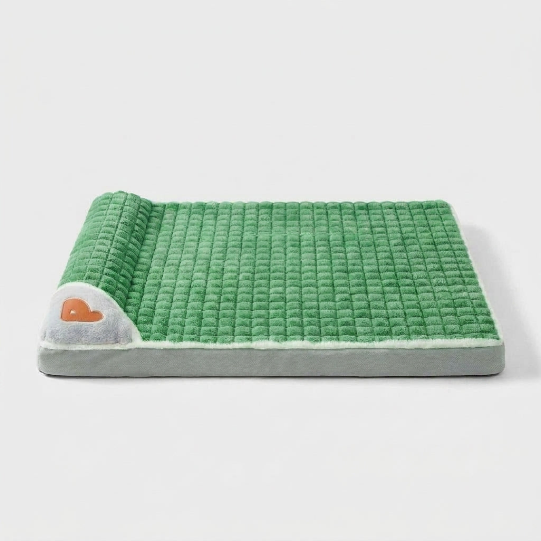 Memory Foam Bolster Pet Bed with Washable Cover