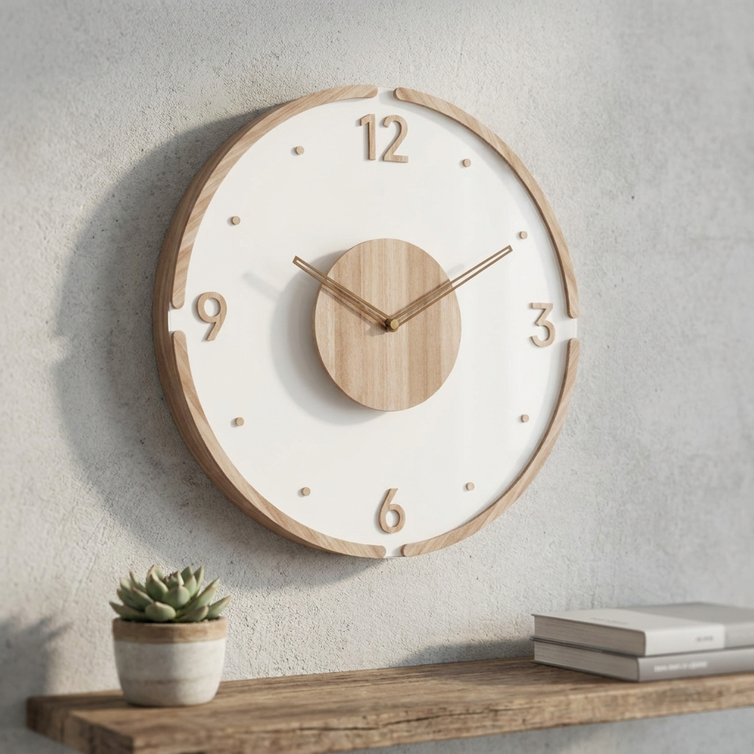 Wooden Wall Clock for Peaceful Timekeeping