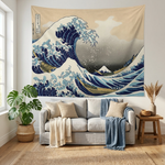 Hokusai Wave Tapestry for Effortless Wall Art