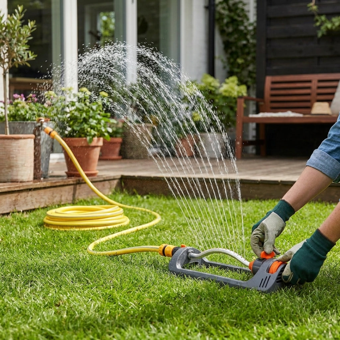 Oscillating Lawn Sprinkler for Even Coverage