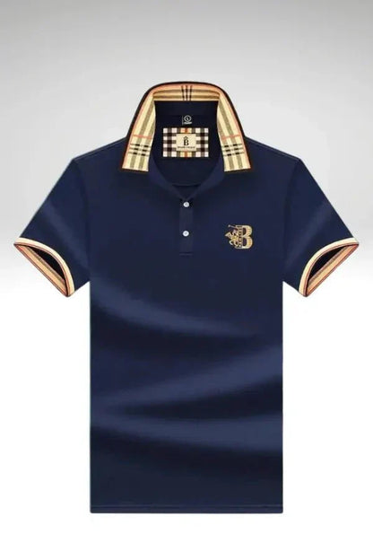 Chance | Men's Elegant Polo Shirt with Check Collar