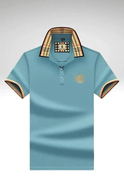 Chance | Men's Elegant Polo Shirt with Check Collar