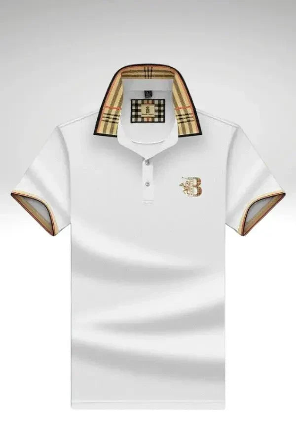 Chance | Men's Elegant Polo Shirt with Check Collar