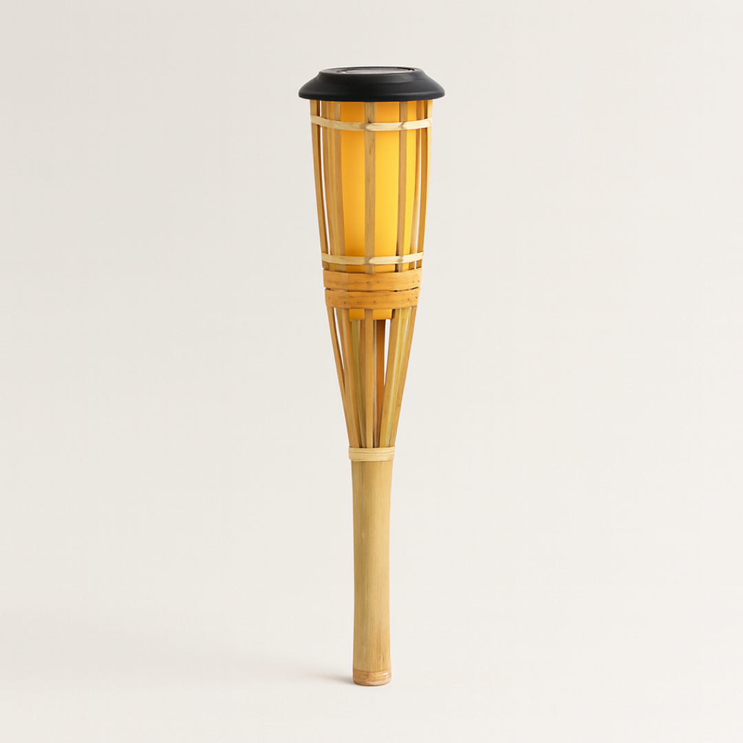 Bamboo Solar Path Light for Effortless Evenings