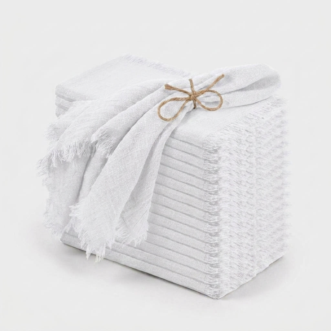 Rustic Fringe Napkin Set for Effortless Hosting