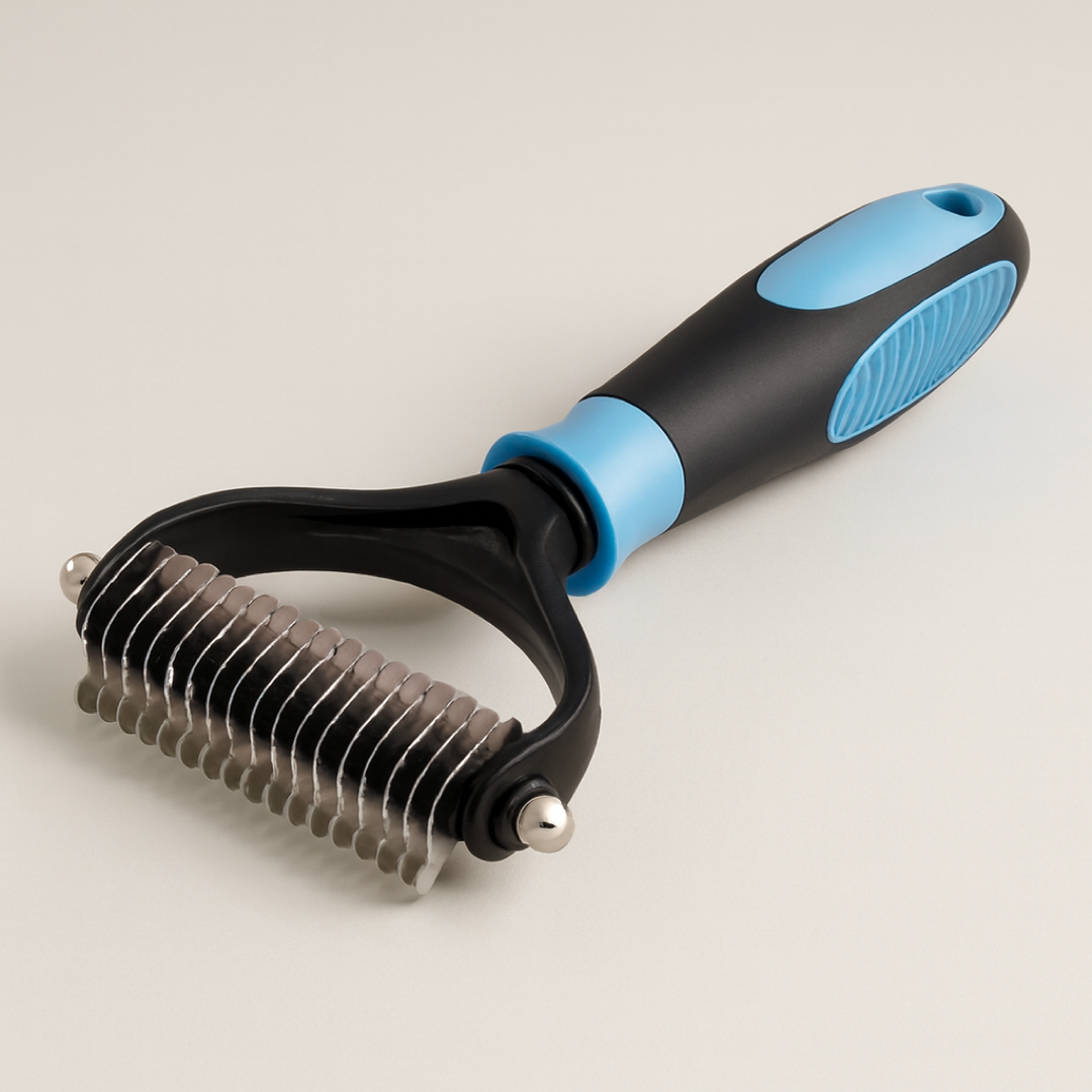 2-In-1 Pet Grooming Brush for Less Shedding
