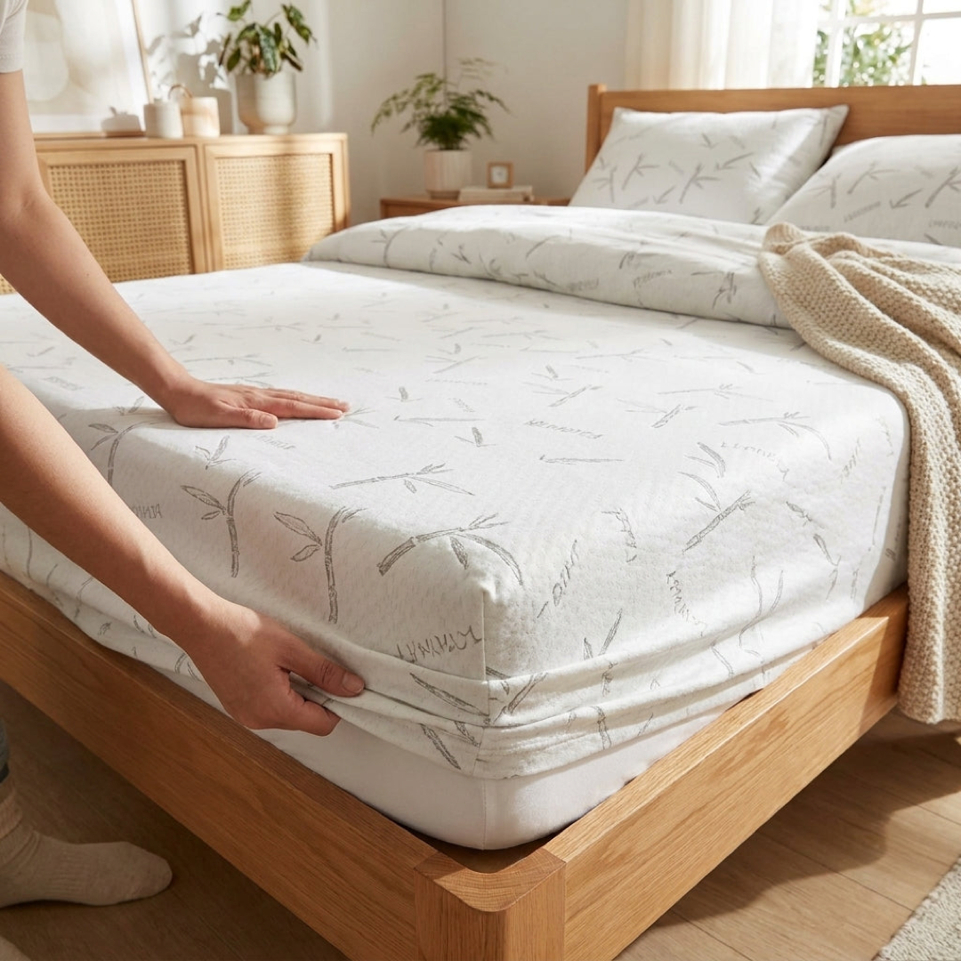 Cooling Bamboo Fitted Sheet for Deeper Sleep