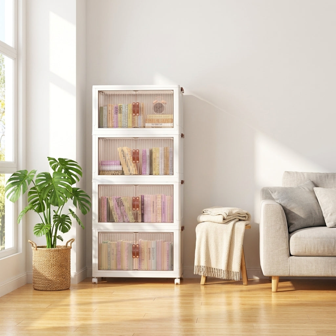 Clear-Front Storage Bins for Easy Access