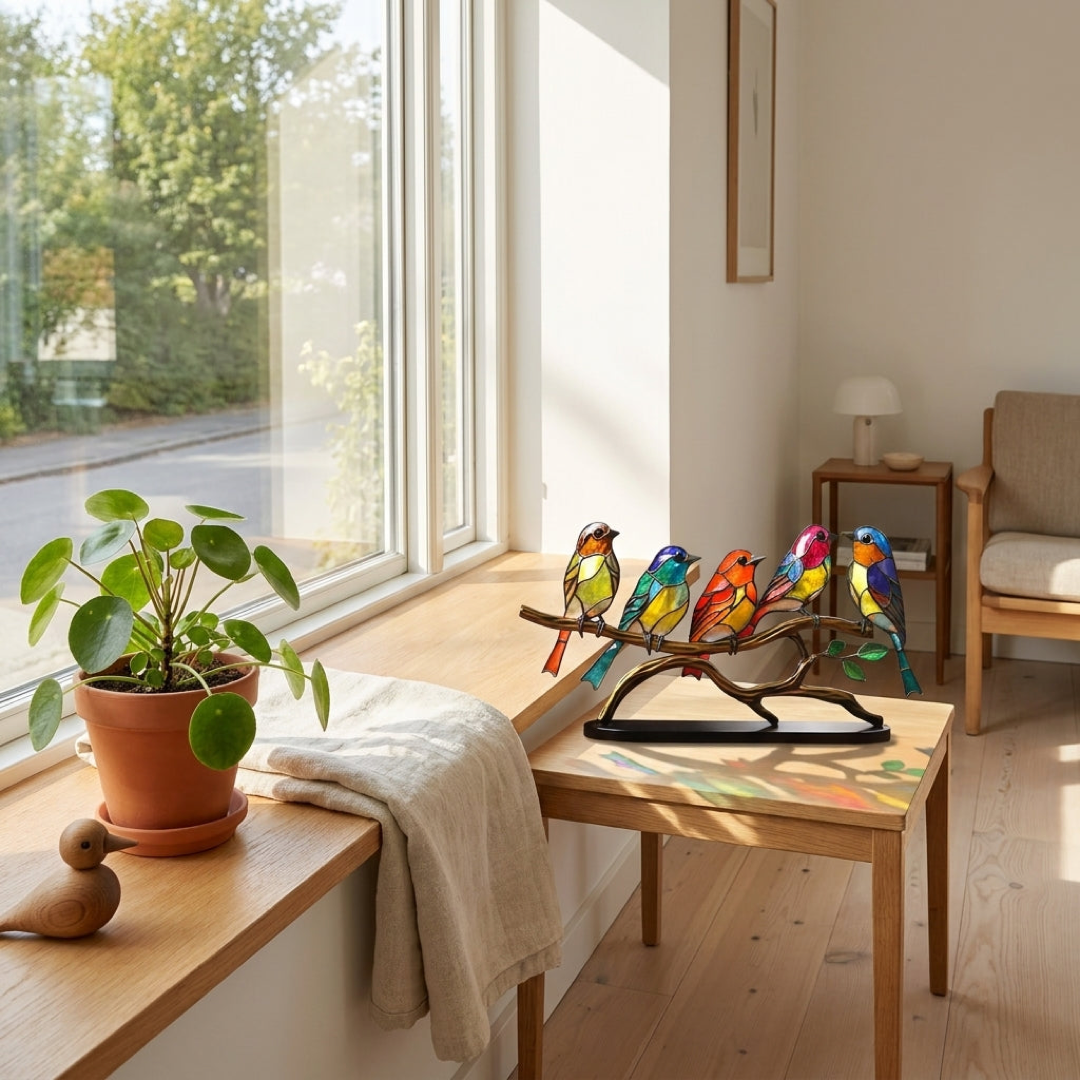 Sunlit Bird Suncatcher Brightens Any Room