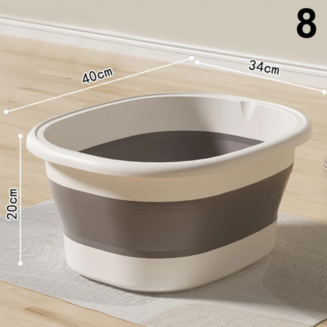 Foldaway Foot Soaking Tub With Massage Rollers