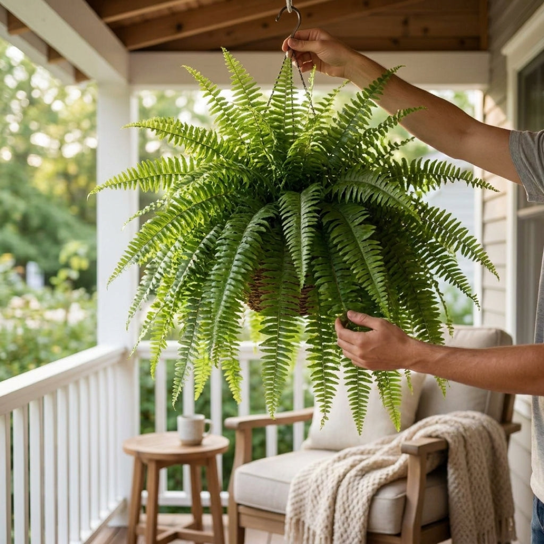 Artificial Boston Fern for Year-Round Greenery
