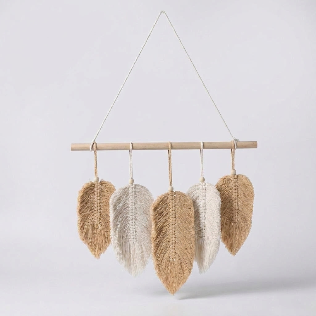 Macrame Leaf Wall Art for Bohemian Warmth