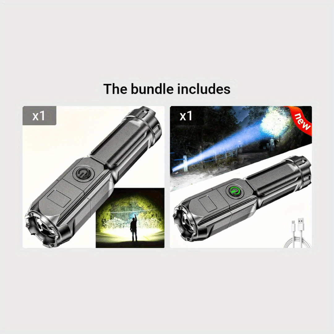 Zoom Beam Flashlight for Light Anywhere