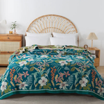 Floral Cotton Coverlet for Cool Summer Comfort