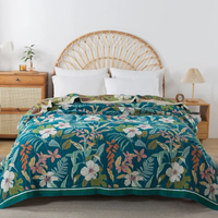 Floral Cotton Coverlet for Cool Summer Comfort
