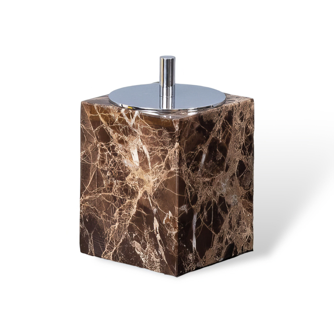 Dark Marble Vanity Set for Clutter-Free Countertops
