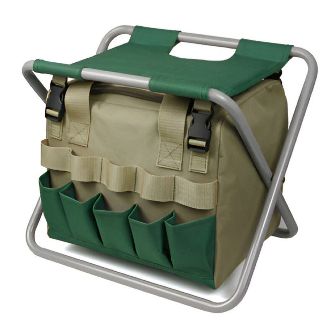 Garden Tool Kit With Seat for Strain-Free Planting