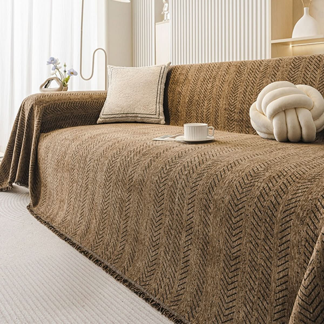 Chenille Sofa Cover for Pet-Proof Comfort