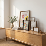 Solid Wood Floating Frame for Light-Filled Displays