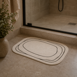 Abstract Bath Mat for Safer, Drier Steps