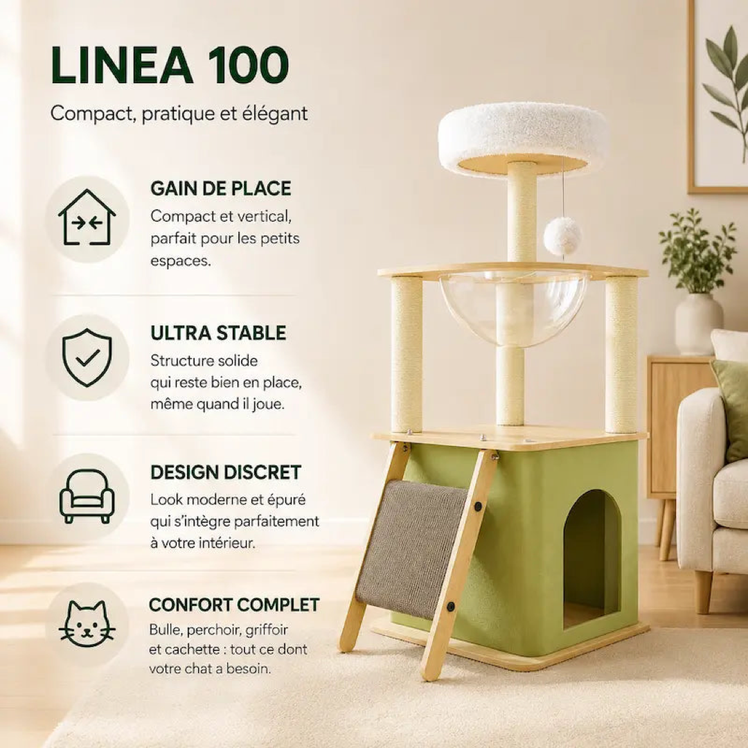 Space-Saving Cat Tree for Cozy Vertical Rest