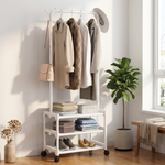 Rolling Wardrobe Rack for Easy Outfit Access