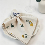 Embroidered Linen Napkin Set for Elegant Dining