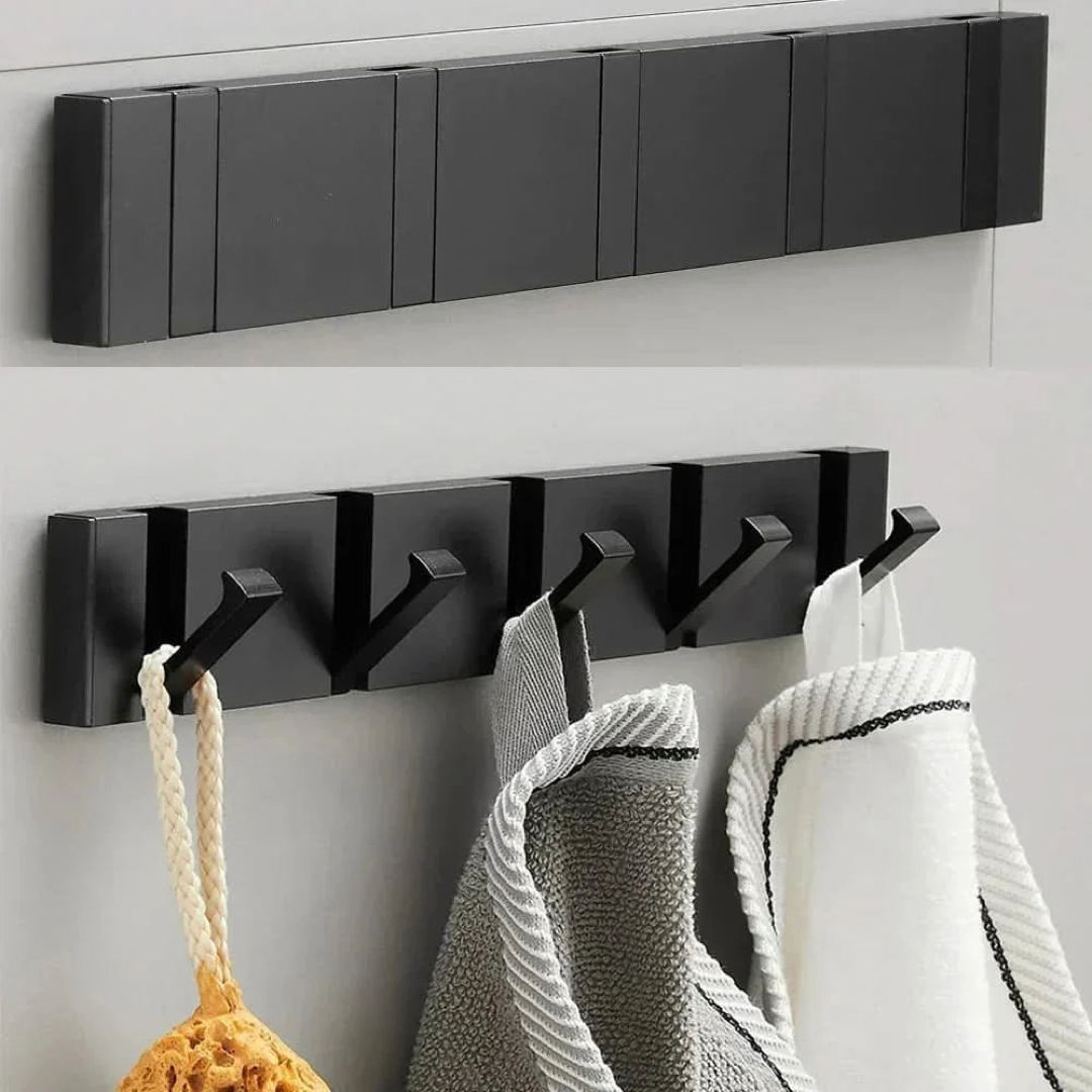 Flip-Down Wall Hook for Clutter-Free Storage