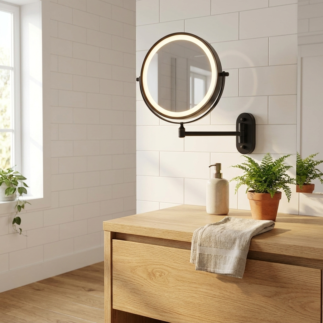 Rechargeable Vanity Mirror for Precise Grooming