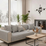 Stay-Put Cotton-Linen Sofa Protector