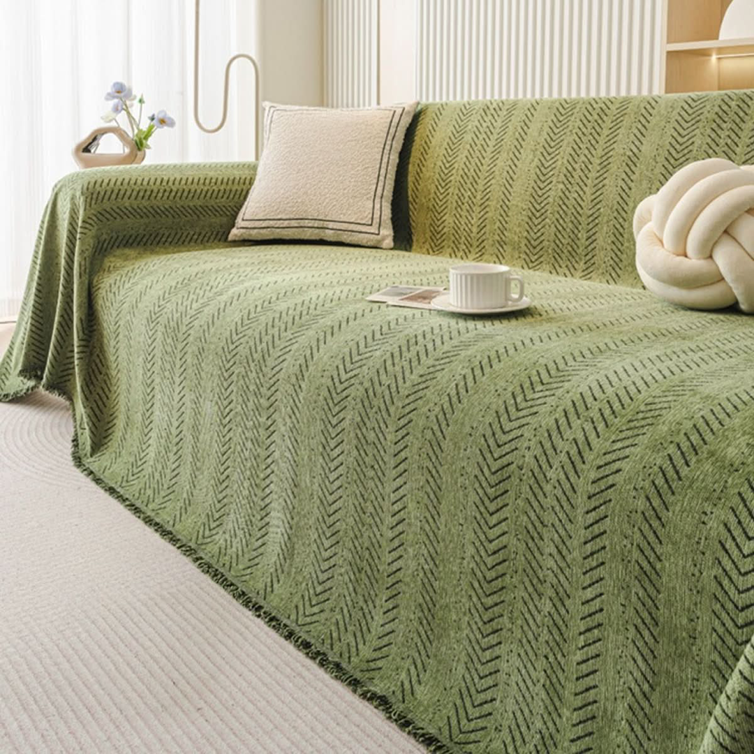 Chenille Sofa Cover for Pet-Proof Comfort