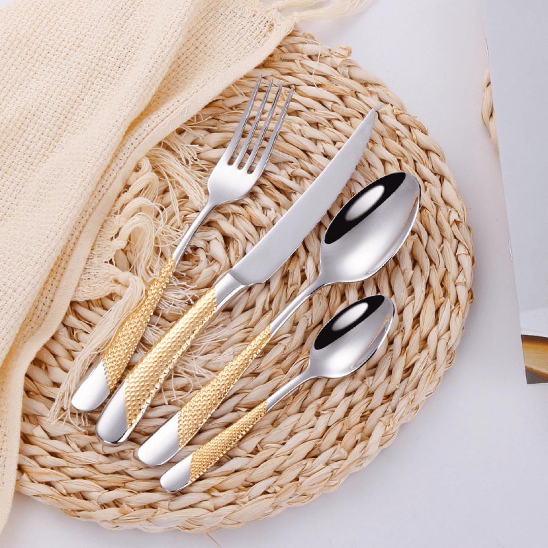 Textured Cutlery Set for Effortless Table Style