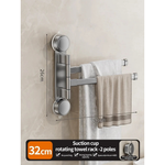 Rotating Towel Holder for Drill-Free Organization