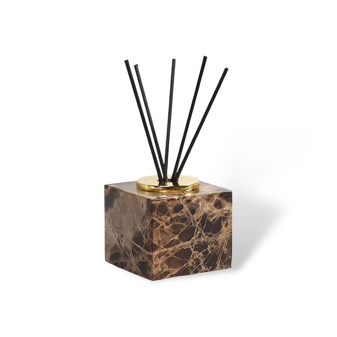 Dark Marble Vanity Set for Clutter-Free Countertops