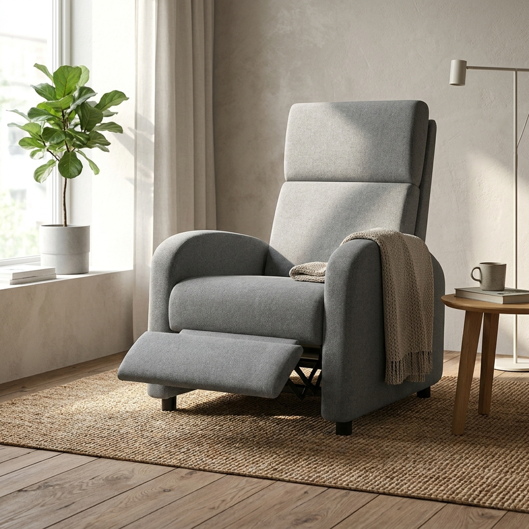 High-Back Recliner With Tuckaway Footrest