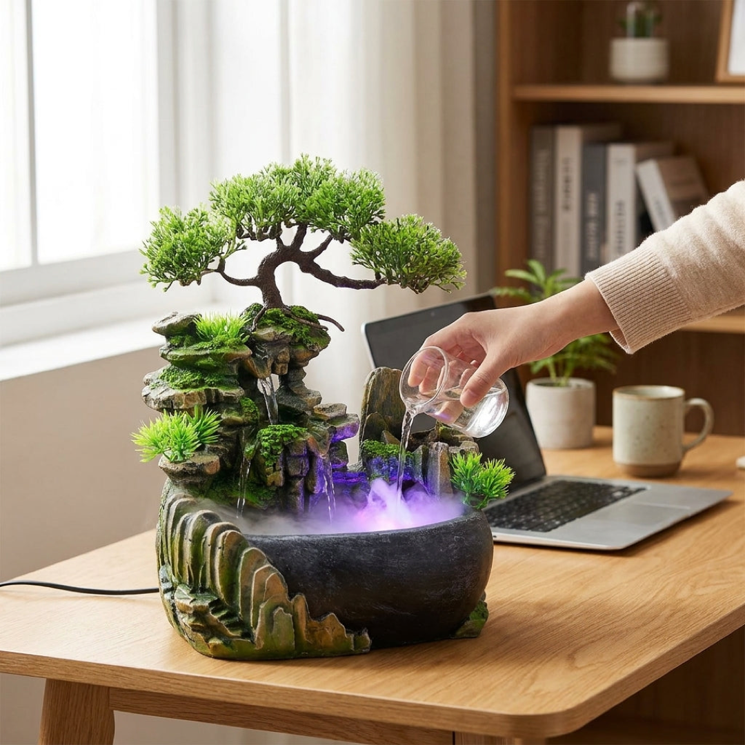Tabletop Waterfall Fountain for Everyday Calm
