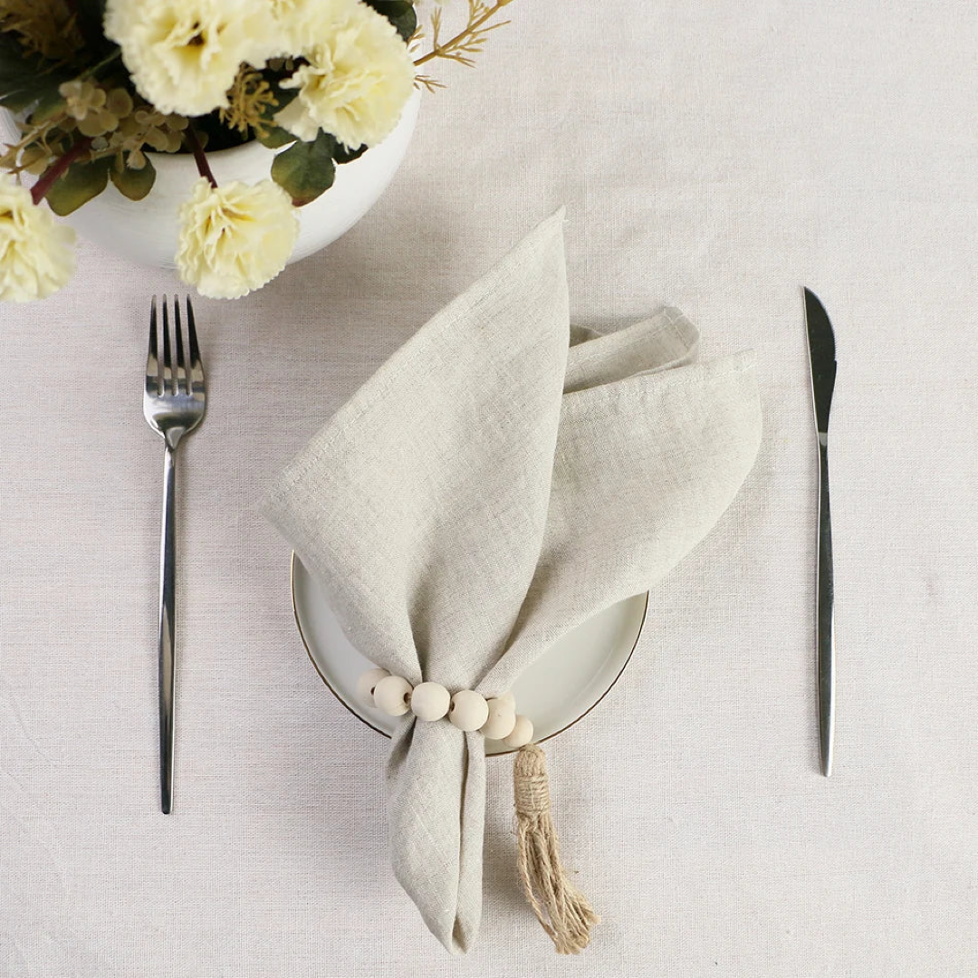Flax Linen Napkin Set for Everyday Dining