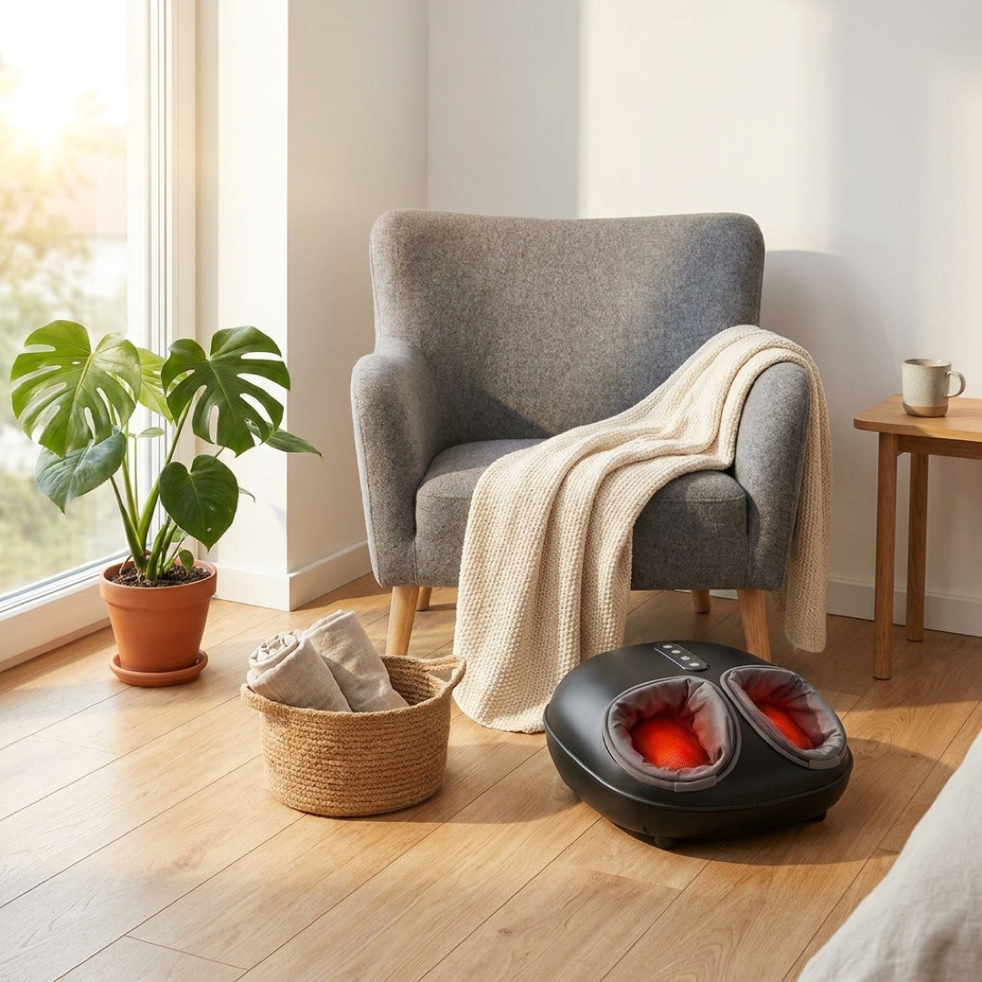 Heated Deep-Kneading Foot Massager for Daily Relief