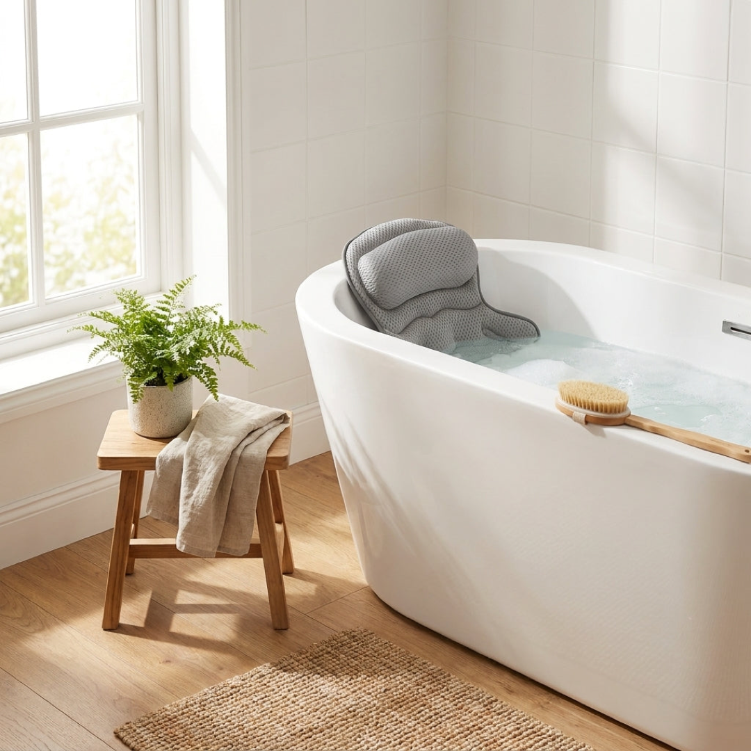 Ergonomic Bath Pillow for Neck Relief