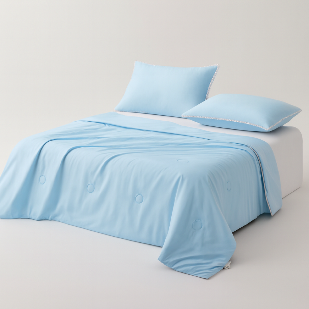 Dual-Sided Cooling Quilt for Restful Sleep