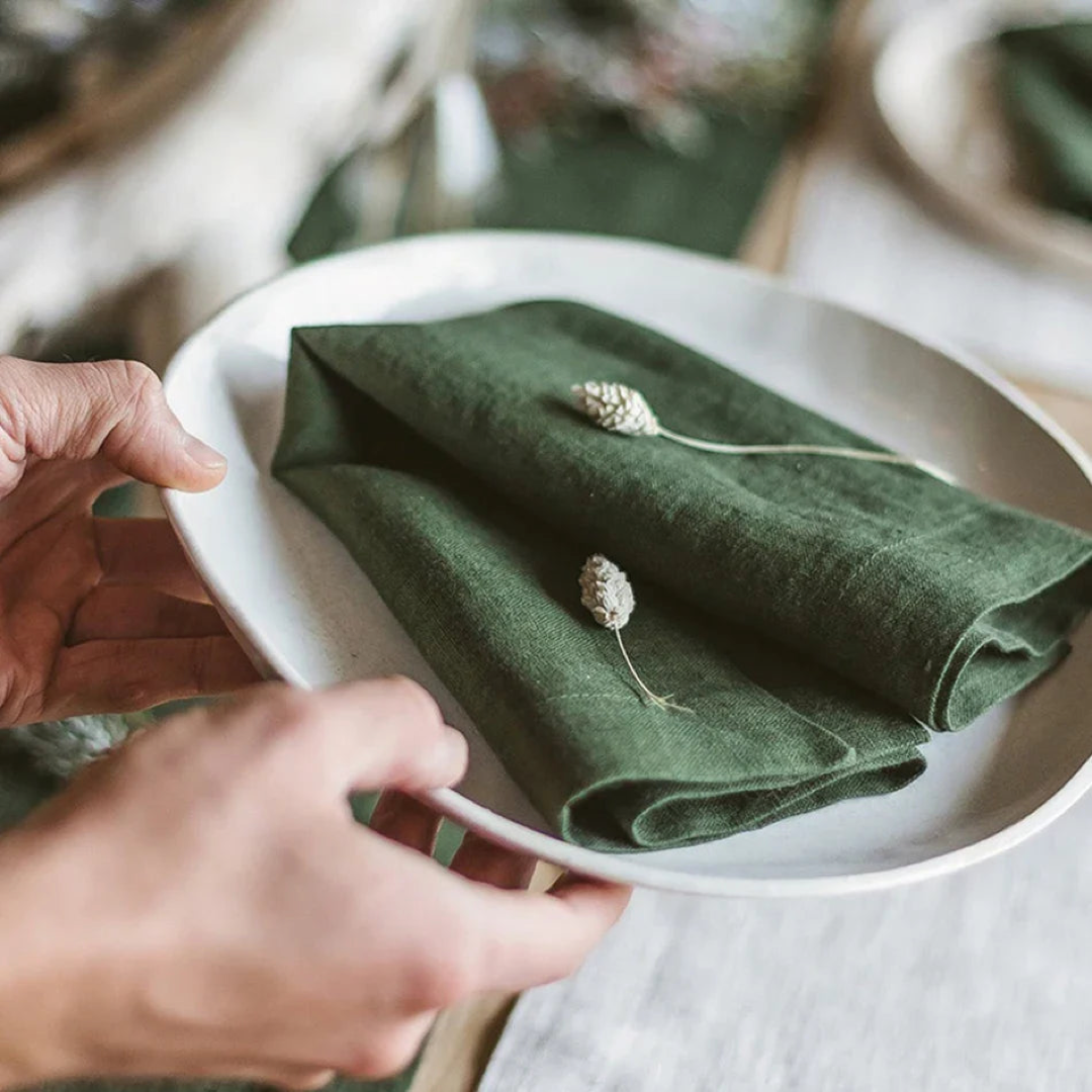 Flax Linen Napkin Set for Everyday Dining