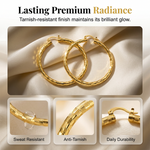 Textured Hoop Earrings With Effortless Sparkle