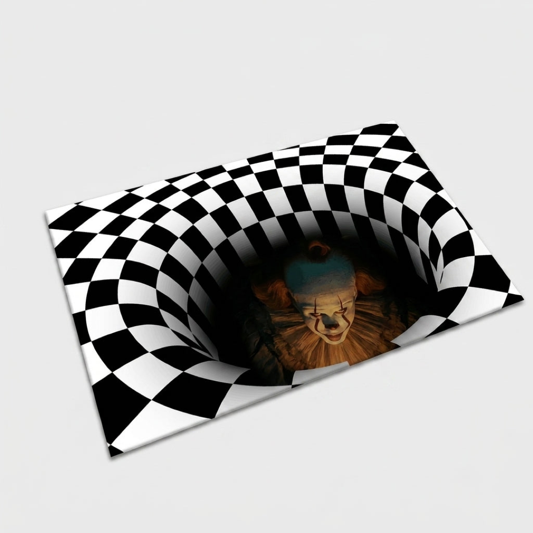 Clown Vortex Doormat With Non-Slip Grip