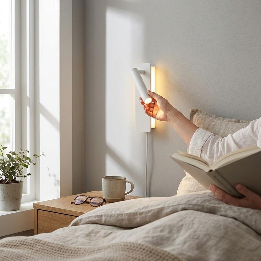 Adjustable LED Bedside Lamp for Easy Reading