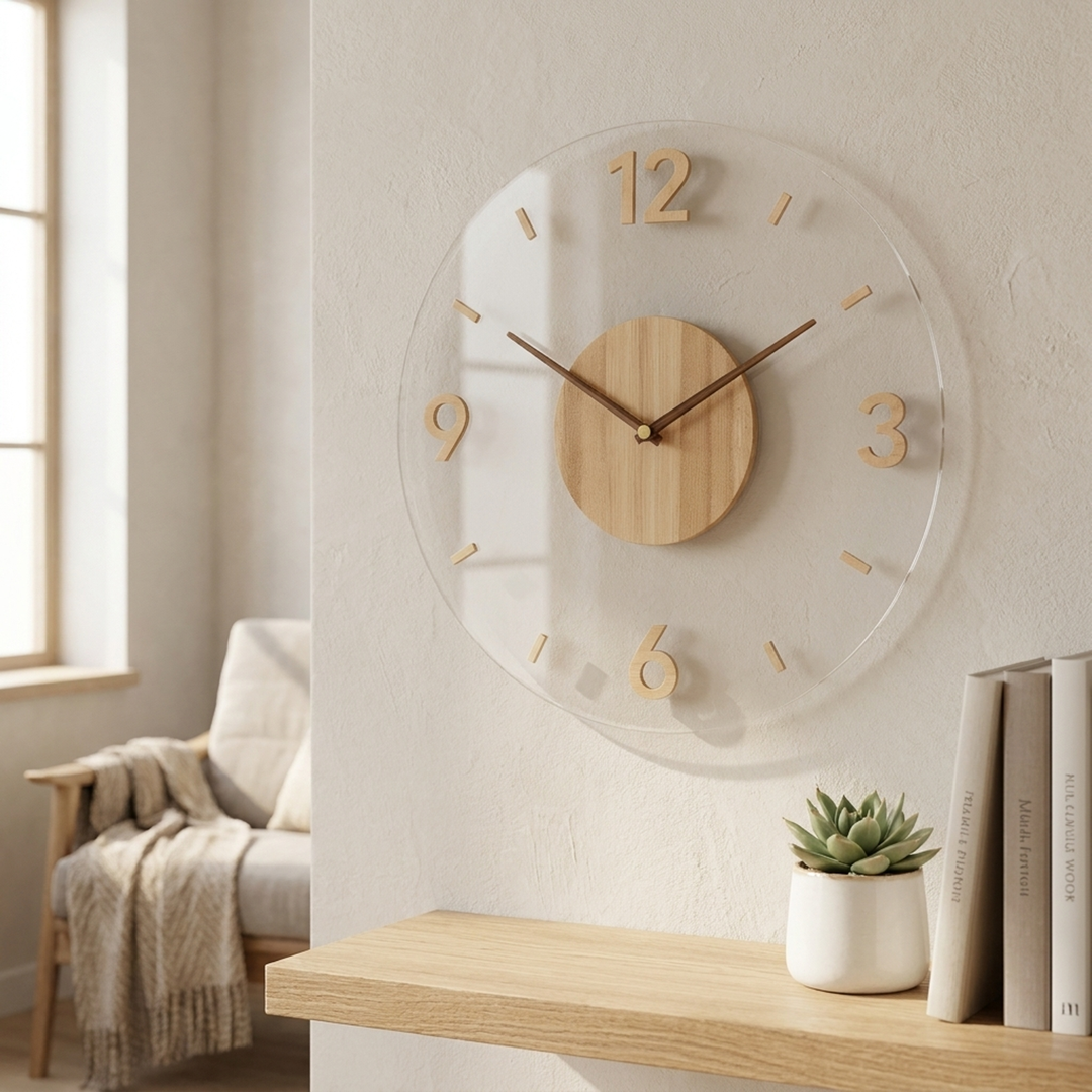 Wooden Wall Clock for Peaceful Timekeeping