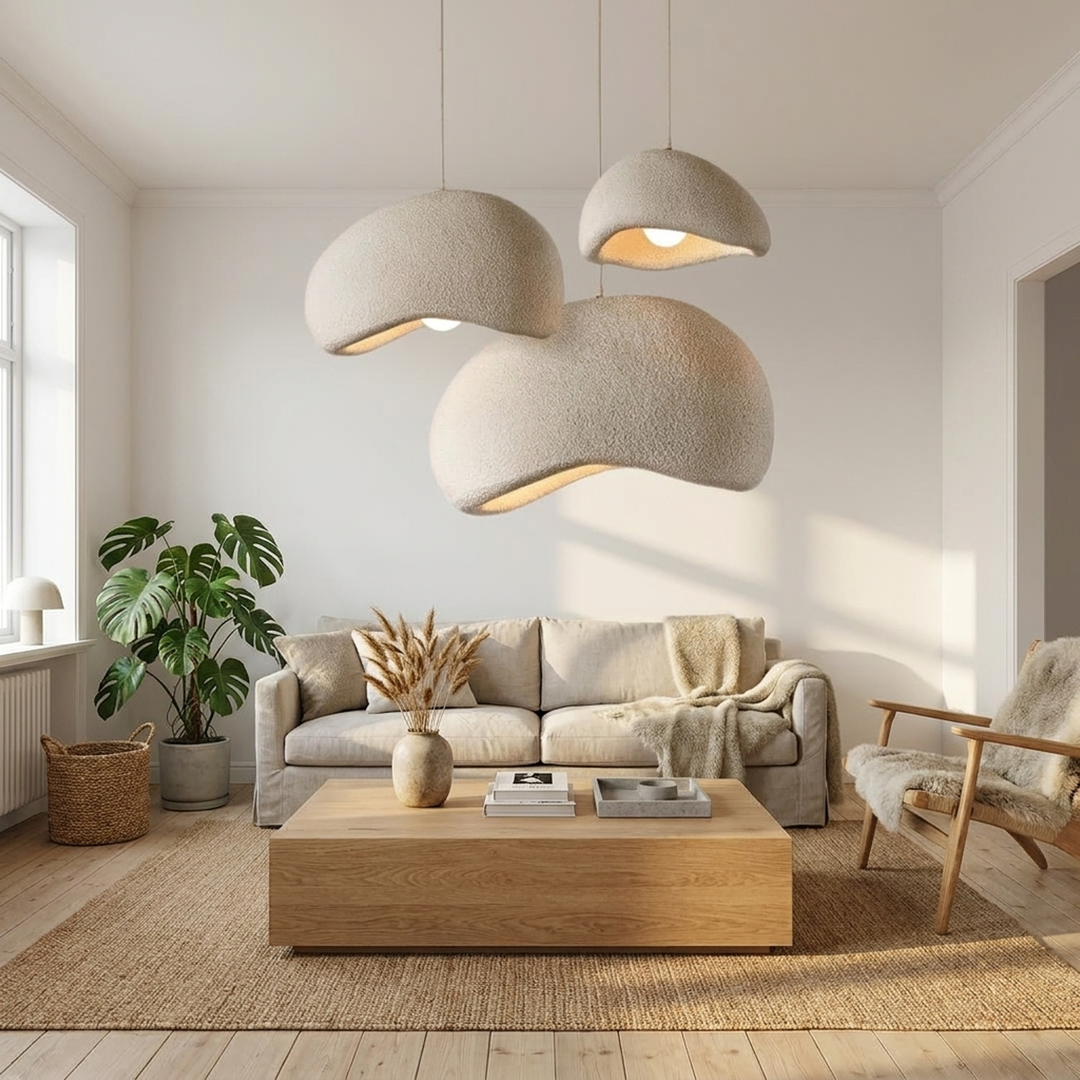 Sculptural Pendant Light with Adjustable Glow