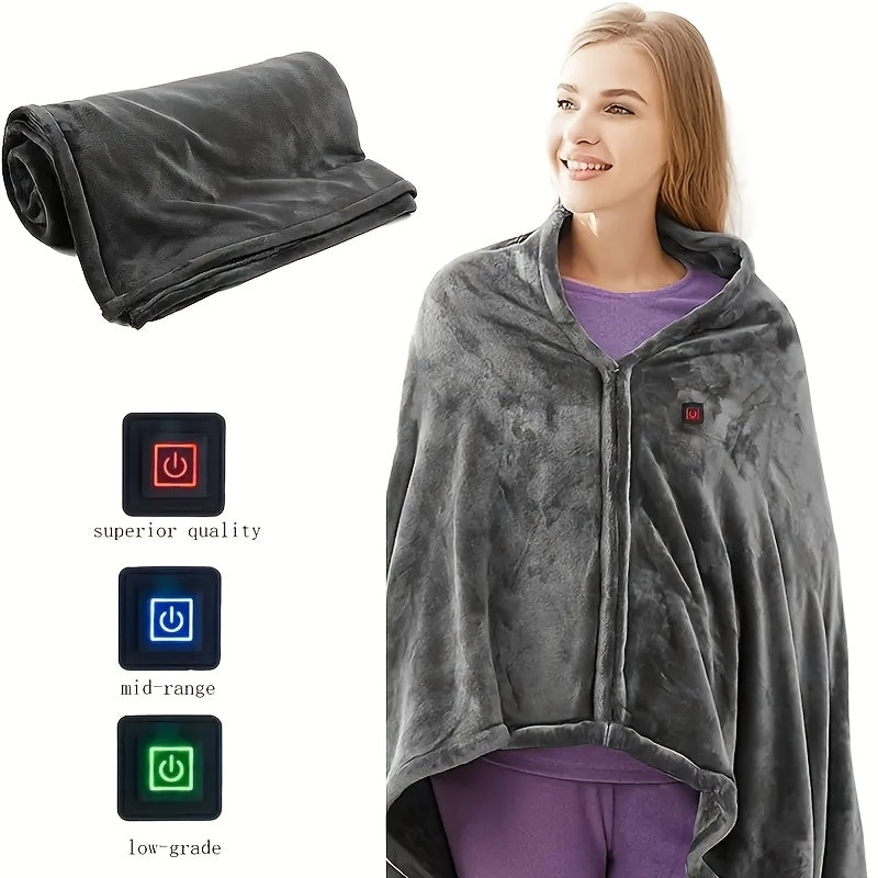 USB Heated Shoulder Wrap Blanket For Targeted Warmth