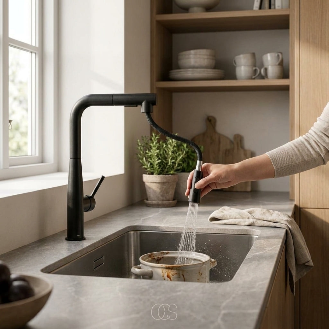 Pull-Down Kitchen Faucet for Effortless Rinsing